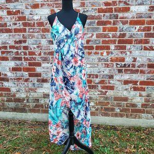 PPLA Clothing Wrap Hi-Low Floral Dress Sz S